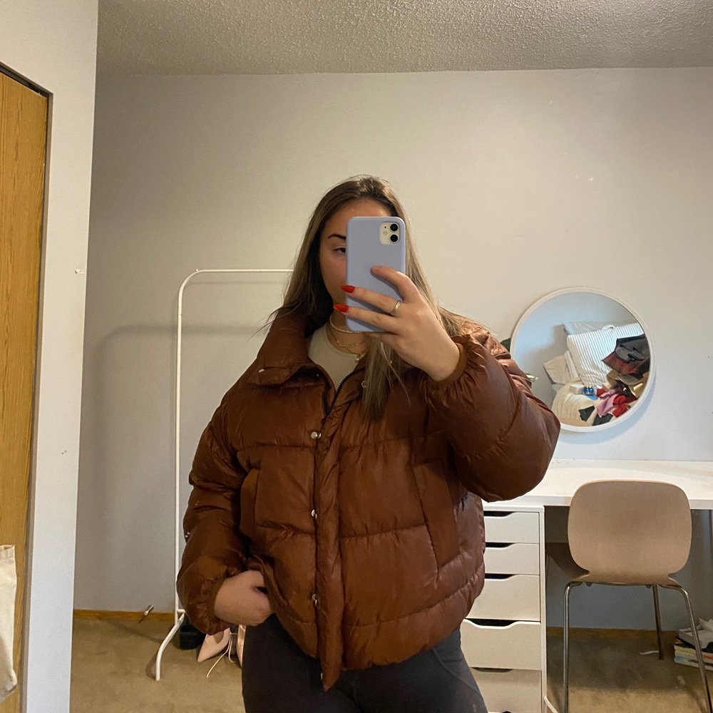 brown warm puffy